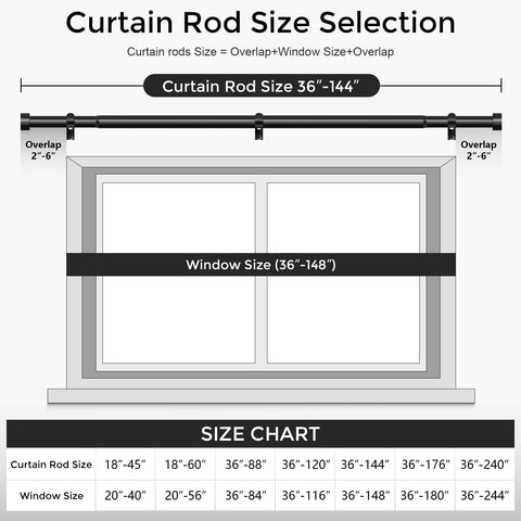 VOIIY modern minimalist curtain rod design for living rooms and bedrooms