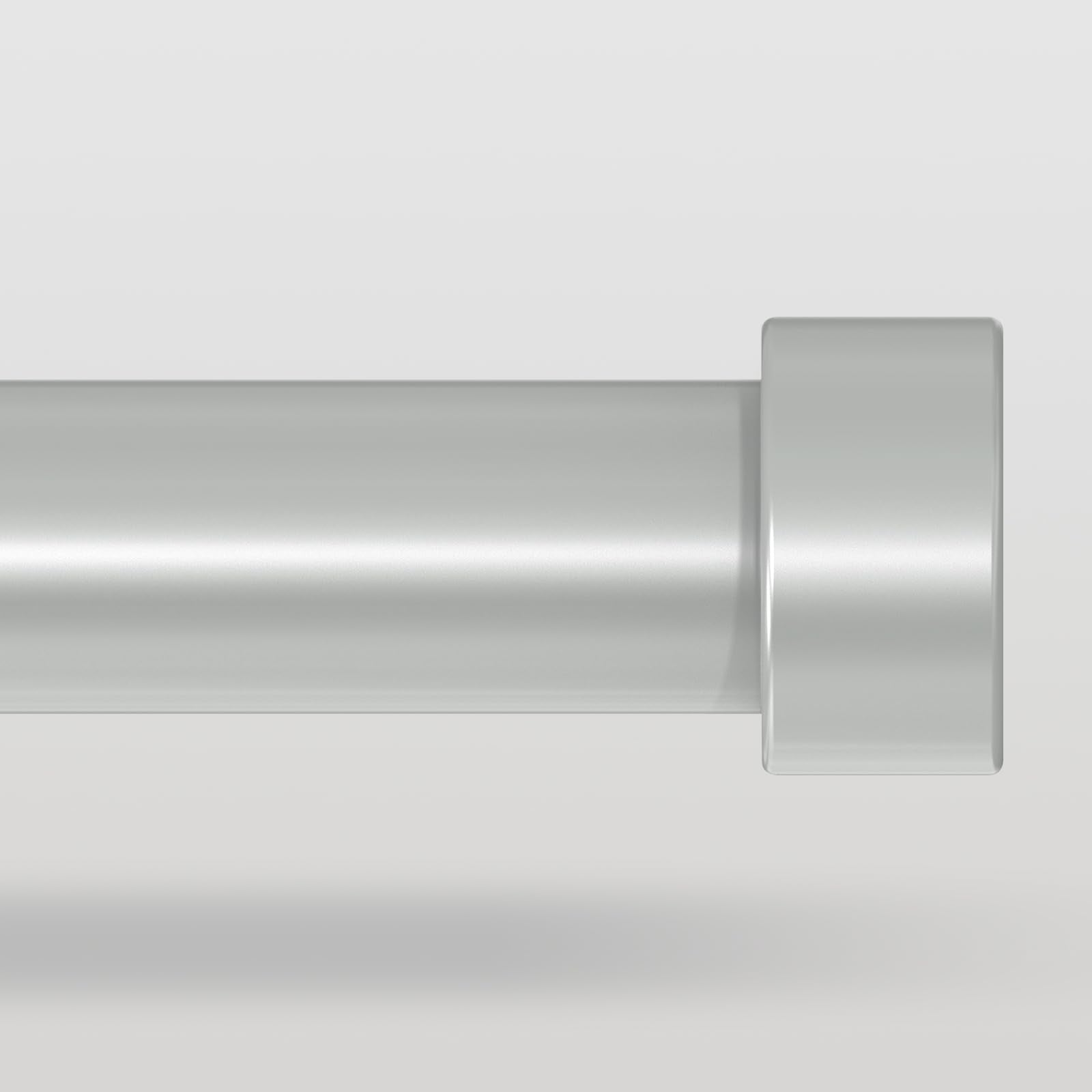 VOIIY silver curtain rod adjustable length for versatile window sizing