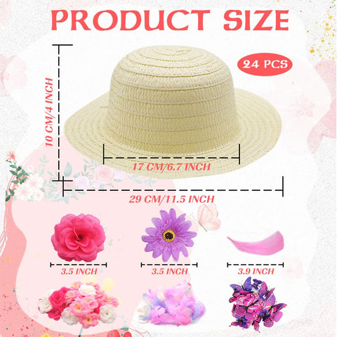 VoizVony tea party hats faux butterflies brighten handmade hats.