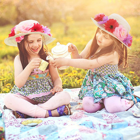 VoizVony tea party hats kids-size for easy handling.
