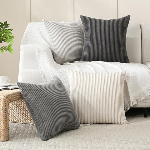 Volcanics cushion cover adds a soft boho accent to living rooms.