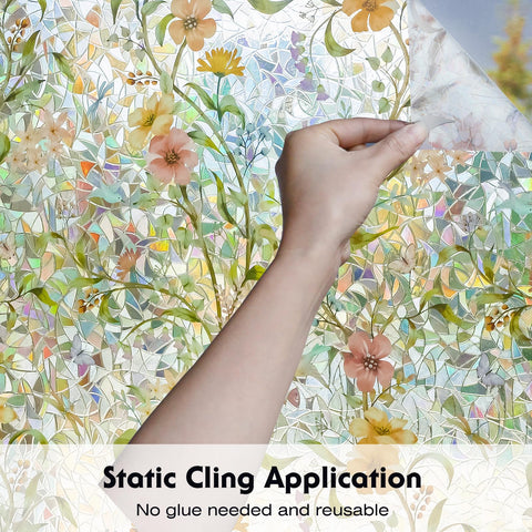 Volcanics glue-free static cling film removes cleanly and reuses easily.