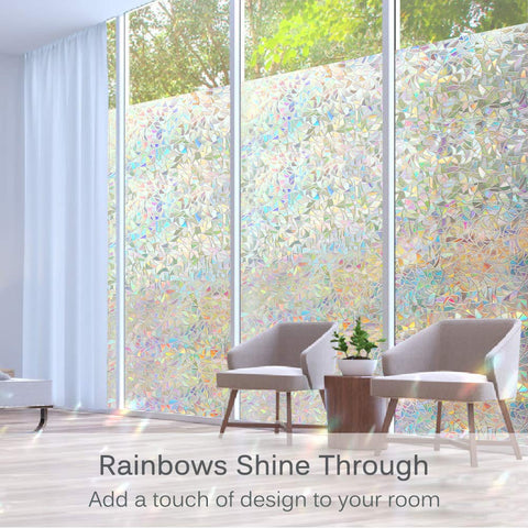 Volcanics privacy window film glass-door installation demonstrating easy removal.