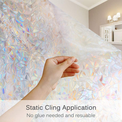 Volcanics window film installed on a door provides semi-private brightness.