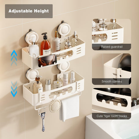 Voldra inside shower shelves with no drilling provide damage-free wall storage