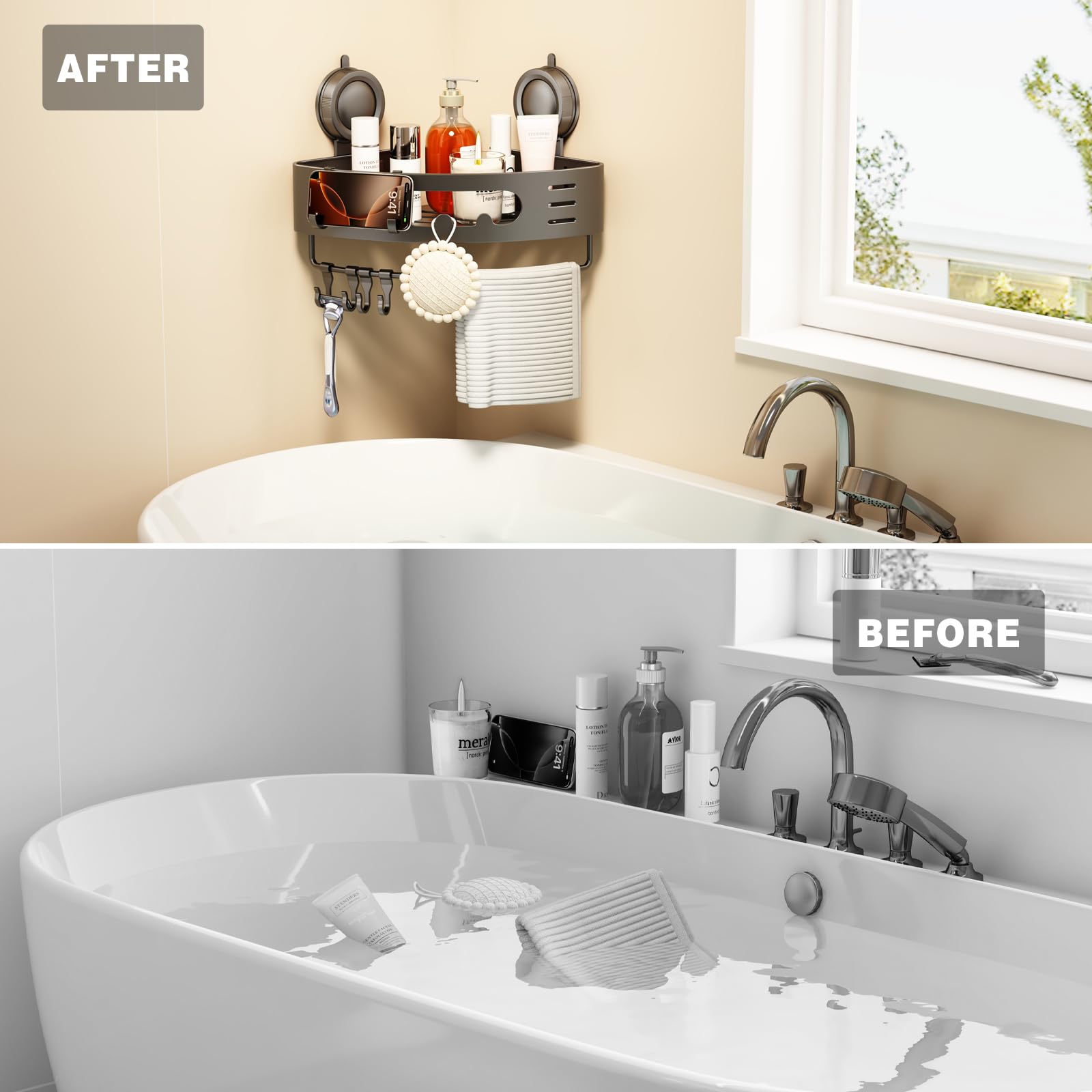 Voldra minimalist invisible suction cups blend with décor and save space