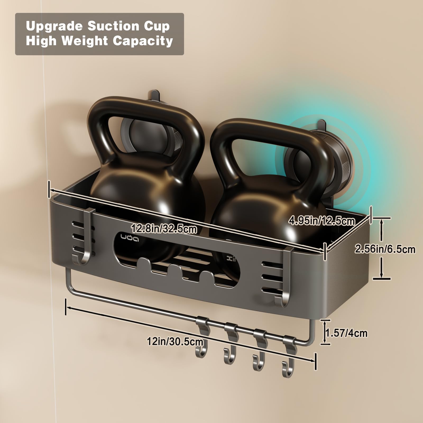 Voldra aluminum rust-proof shelf for durable bathroom storage