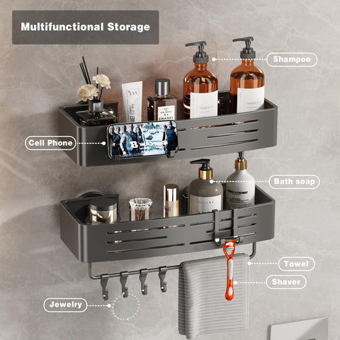 Voldra aluminum shelf resists rust in humid bathrooms for lasting use.
