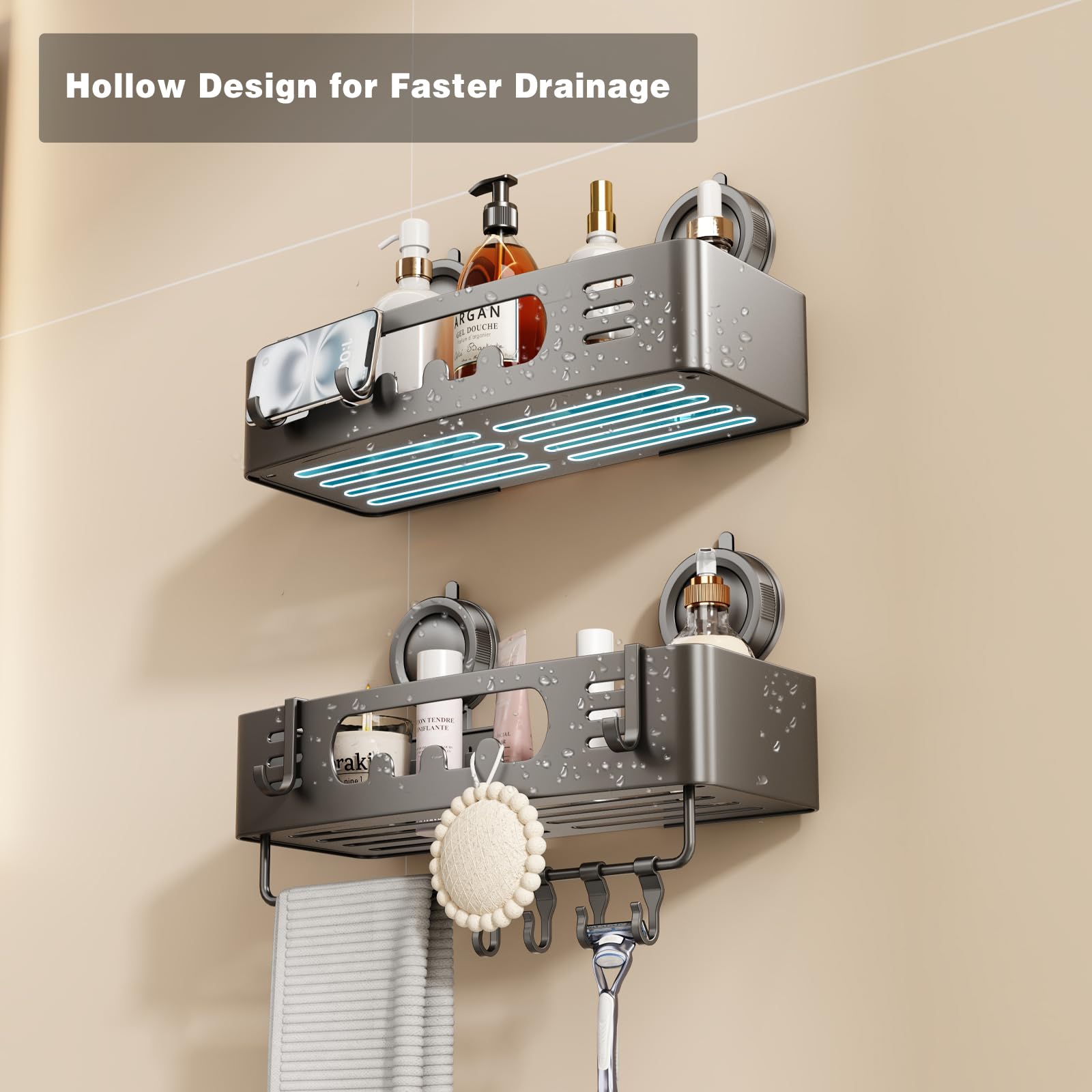 Voldra towel bar keeps towels organized and within reach