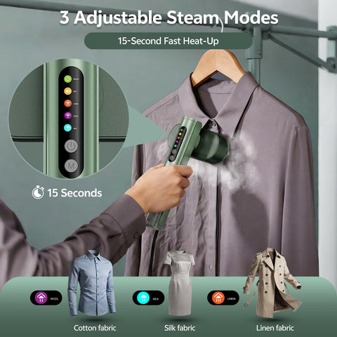 Voleeoa Travel Steamer up to eight minutes of continuous steam