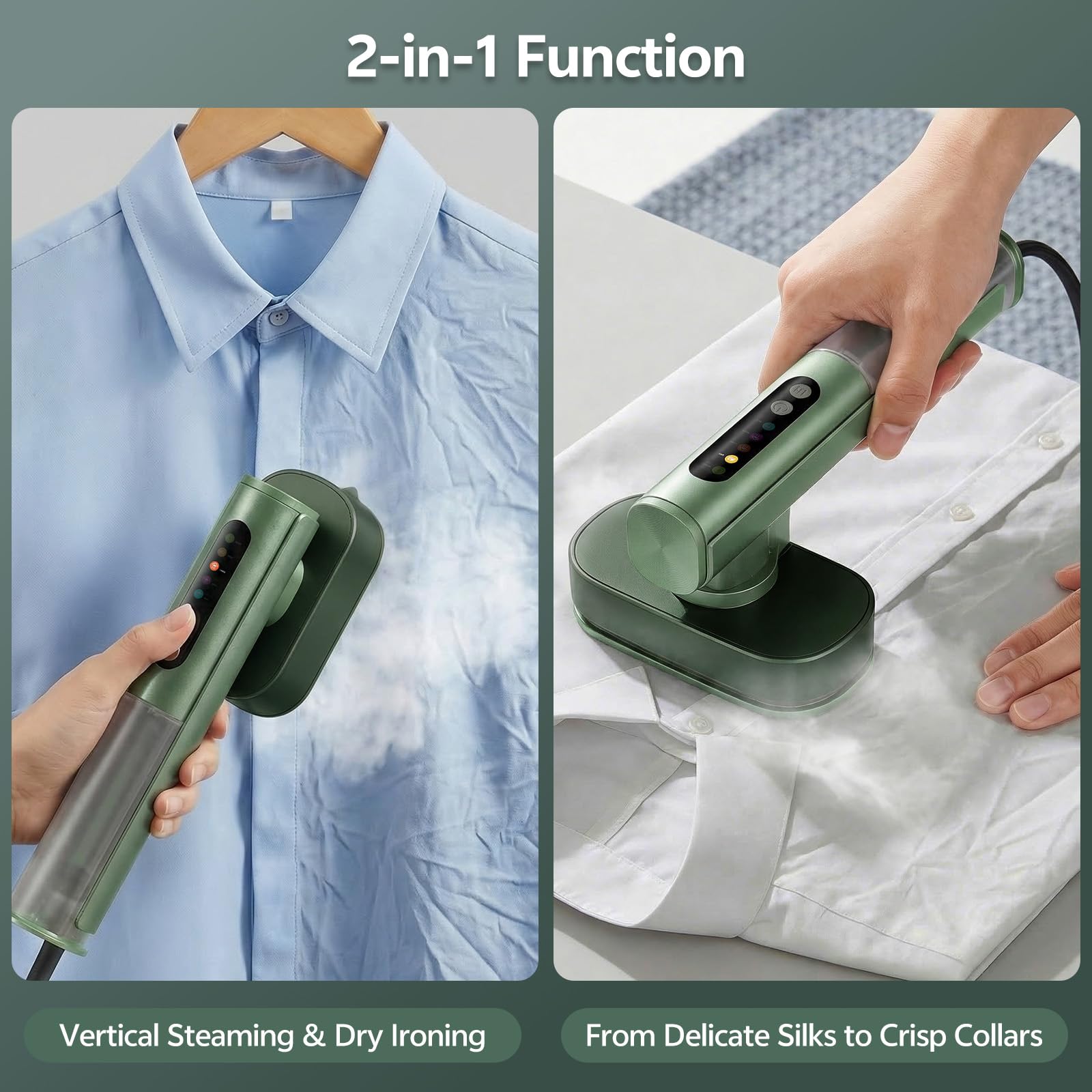 Voleeoa Travel Steamer vertical steam for hanging garments