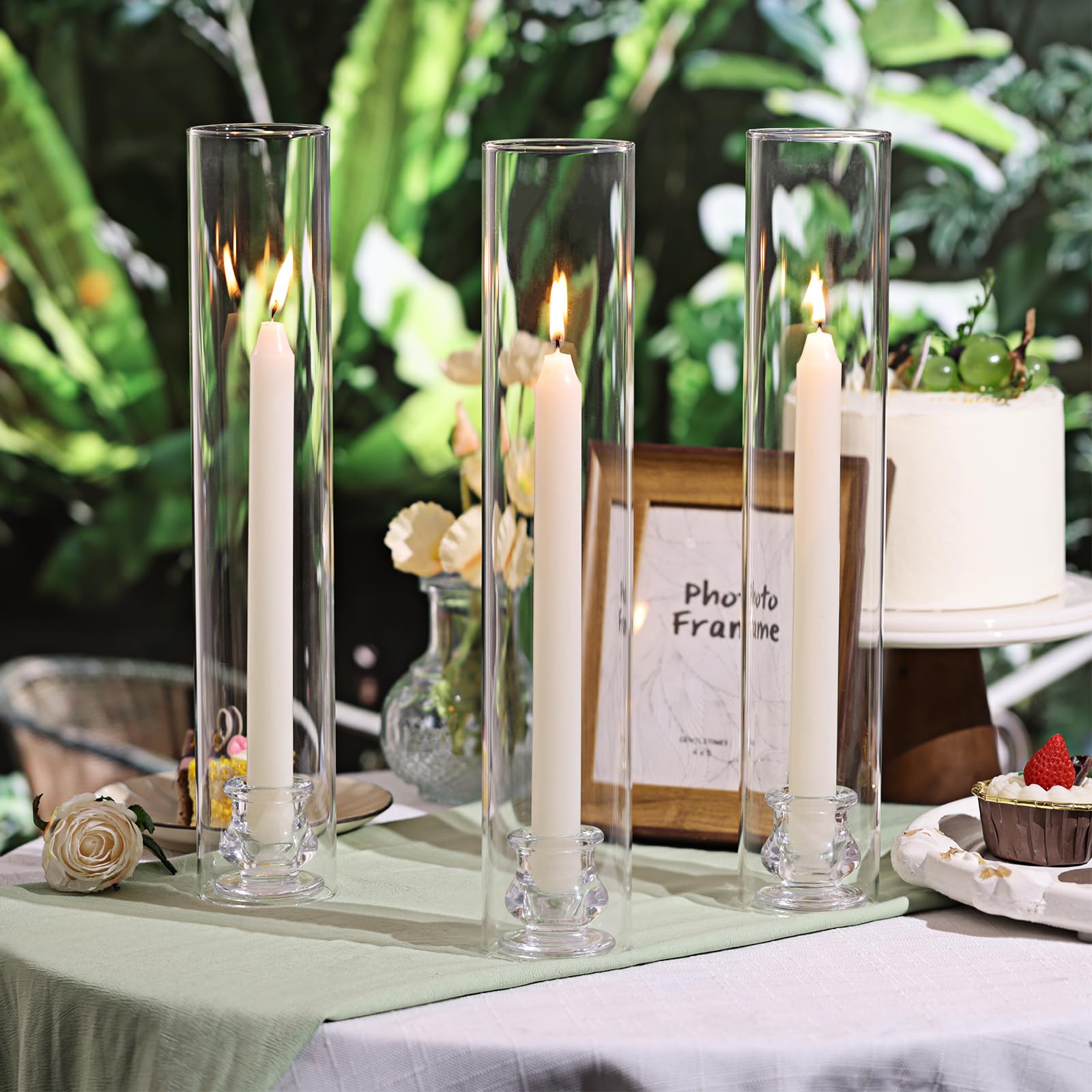 Volens hurricane glass holder diameter 2.5 inches with stable base design.