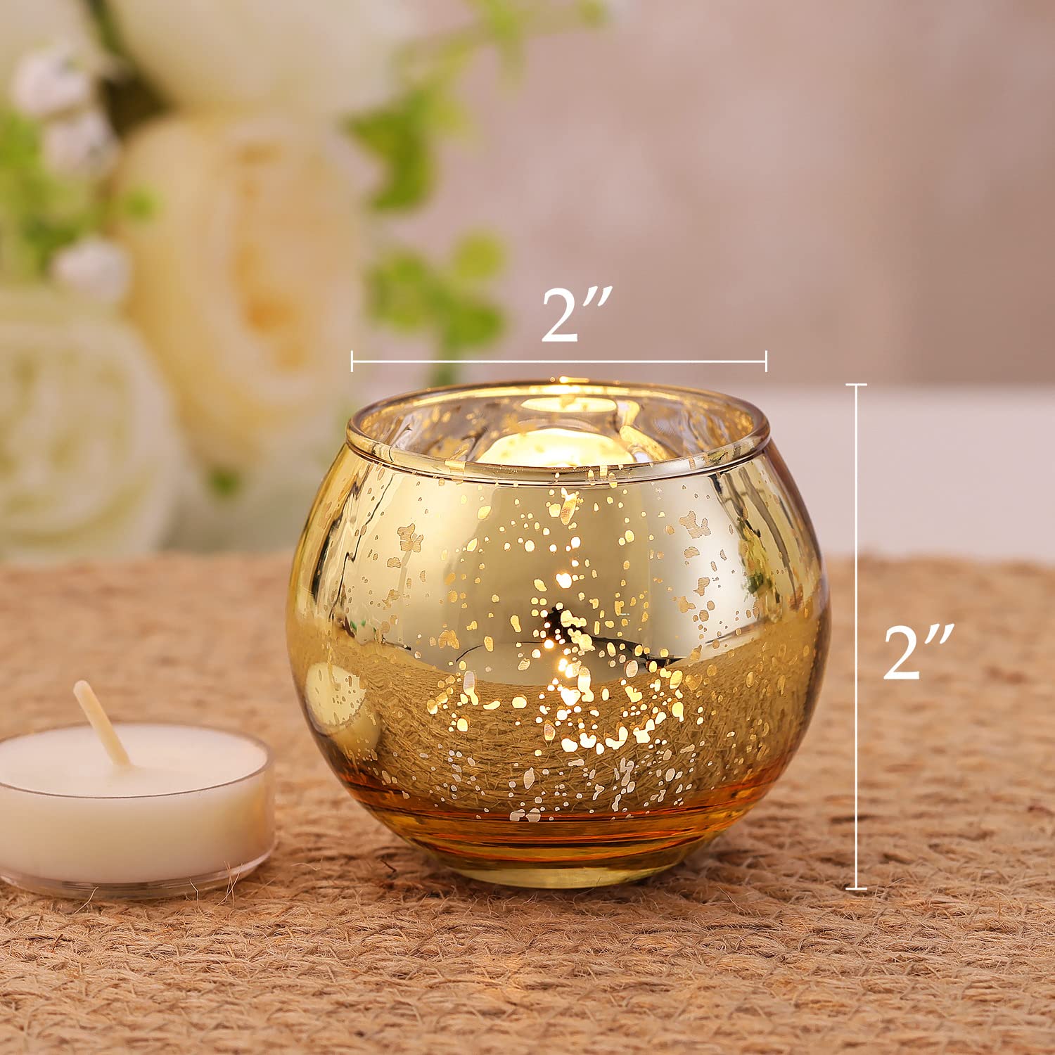Volens lead-free glass tealight holder with durable base for safe use