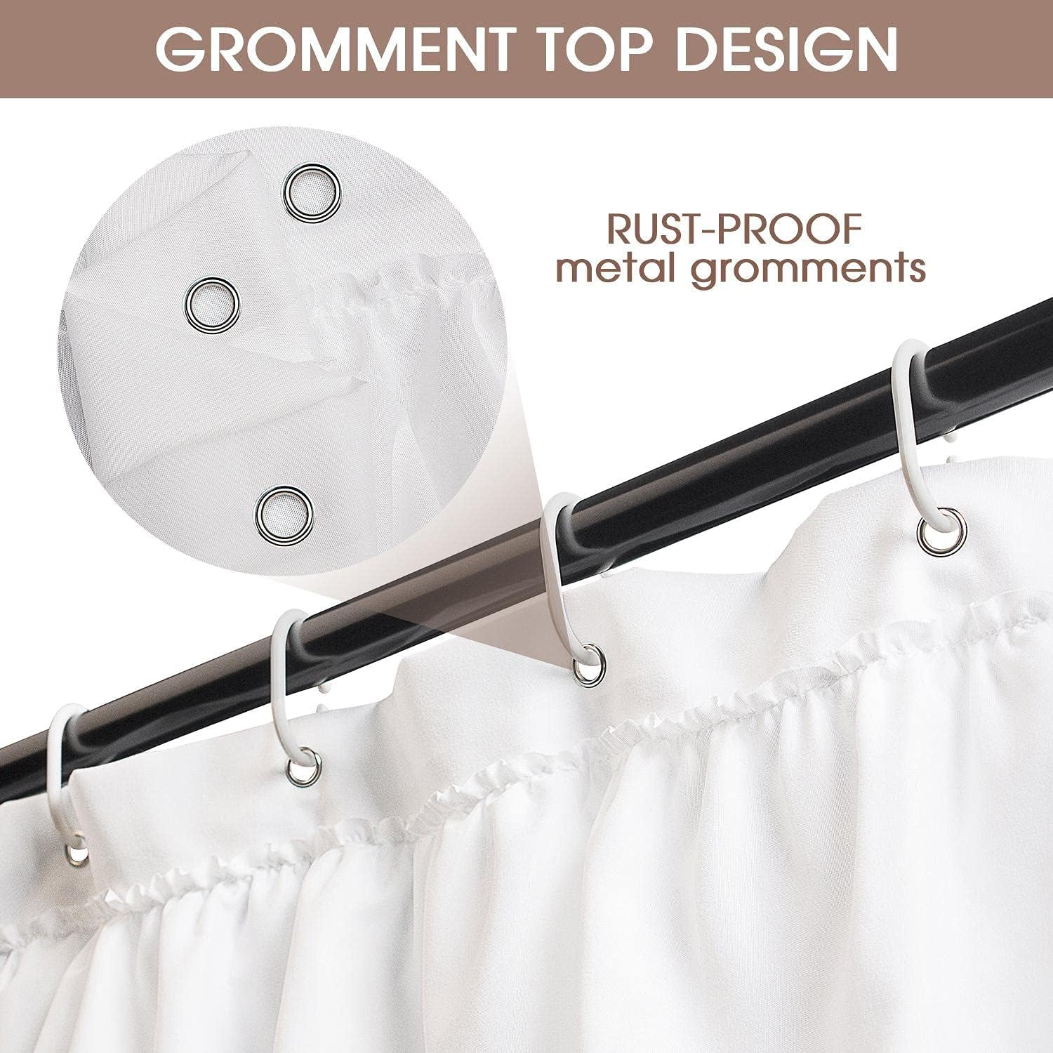 Volens machine-wash friendly shower curtain ready for quick refresh