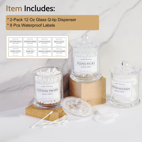 Volisnova two-pack jars for dressing room organization and symmetry