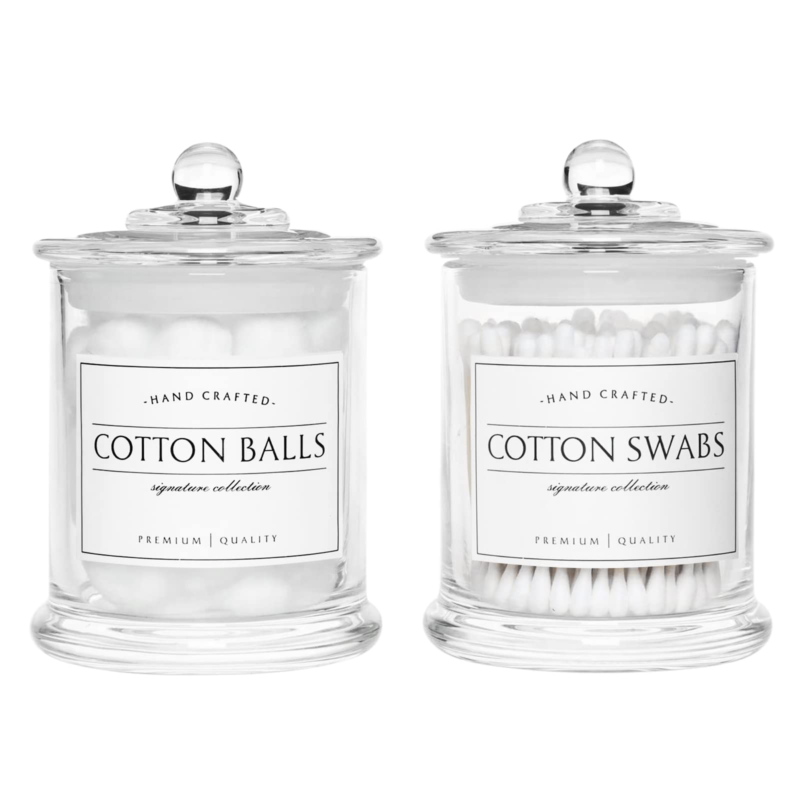 Volisnova farmhouse apothecary jars with lids for secure bathroom storage and style
