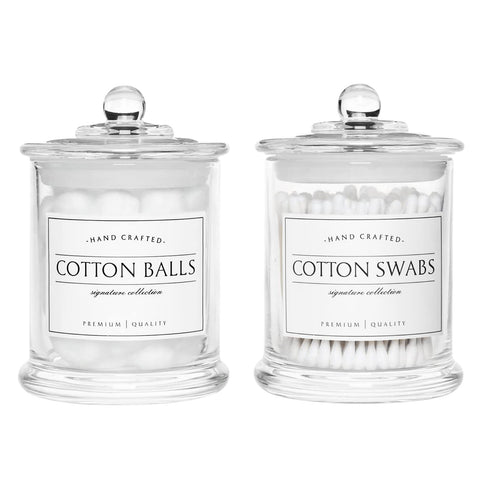 Volisnova farmhouse apothecary jars with lids for secure bathroom storage and style