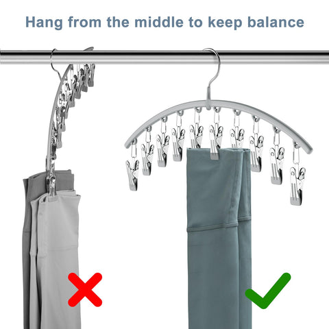 Volnamal closet space-saving hangers help declutter wardrobe.