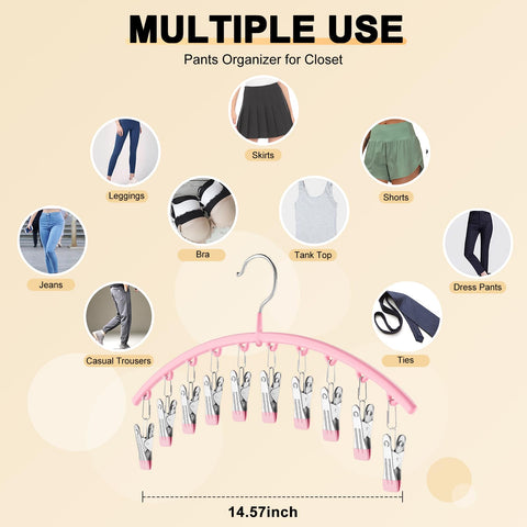 Hangers mounted in closet, door, or wall for easy access.