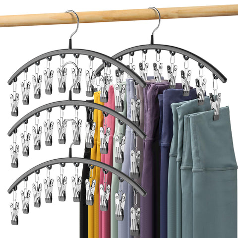 Volnamal leggings hanger 4-pack keeps closet neatly organized and accessible.