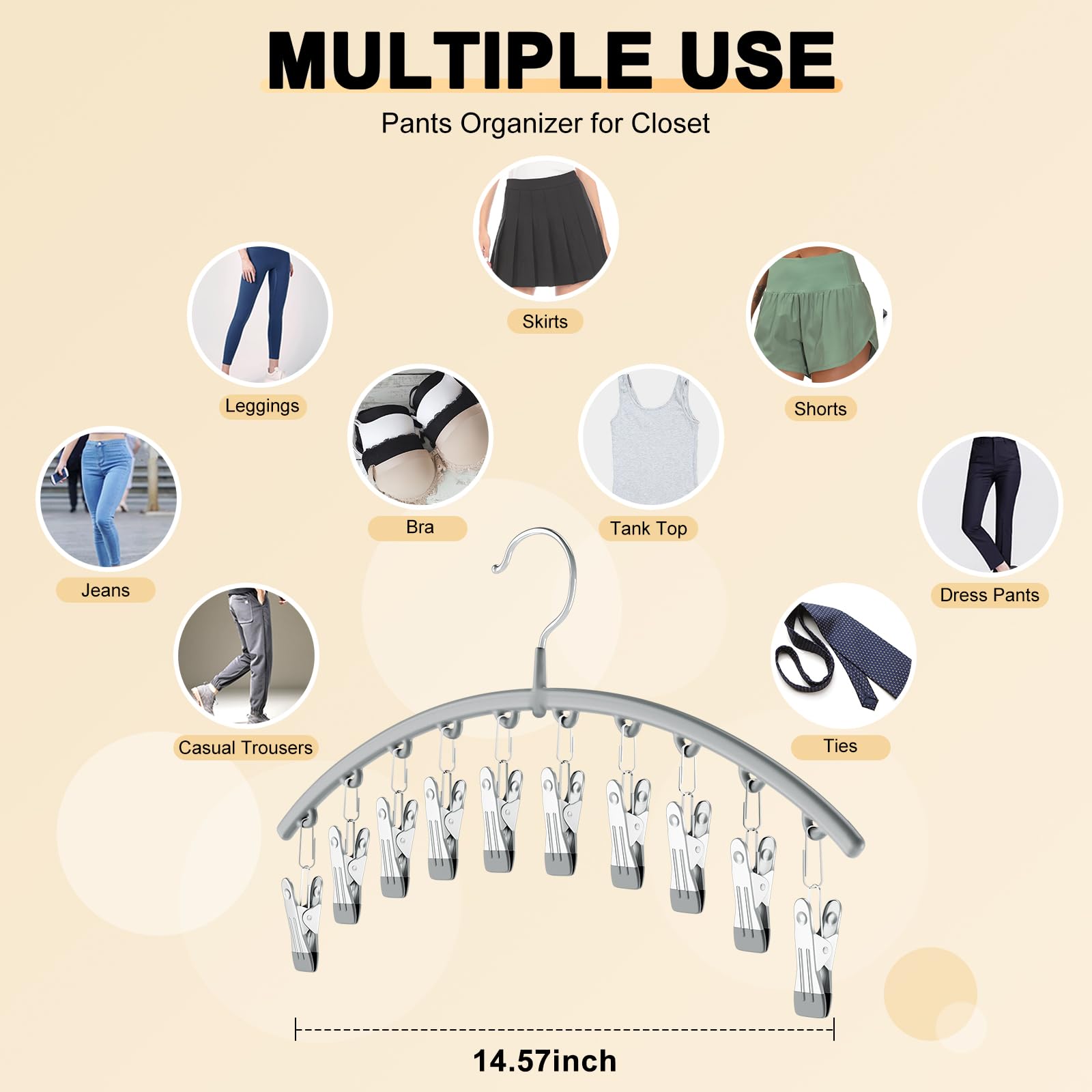Volnamal two-pack legging hangers ready for closet, wall, or door installation.