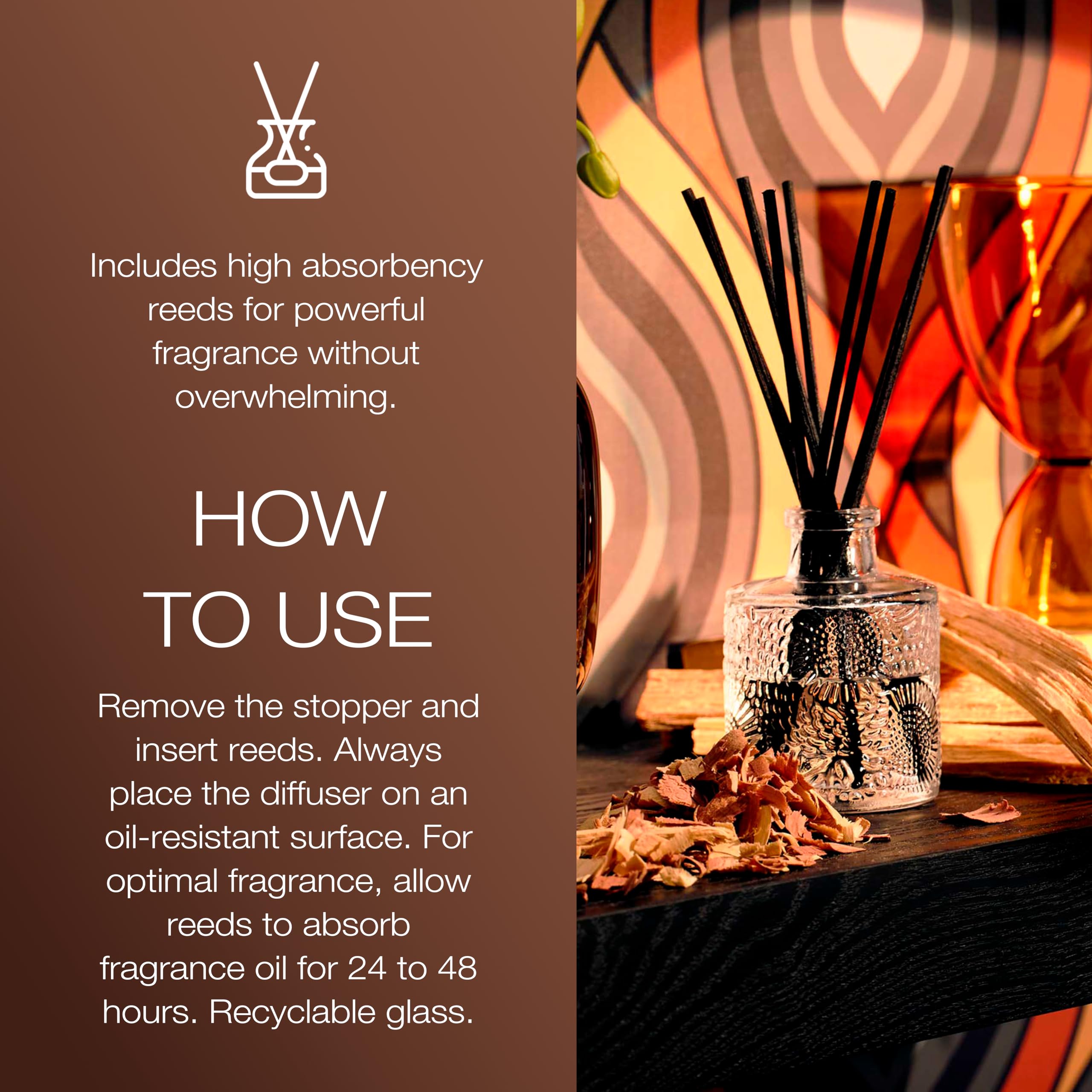 Voluspa Baltic Amber ambient room scene for cozy ambiance.