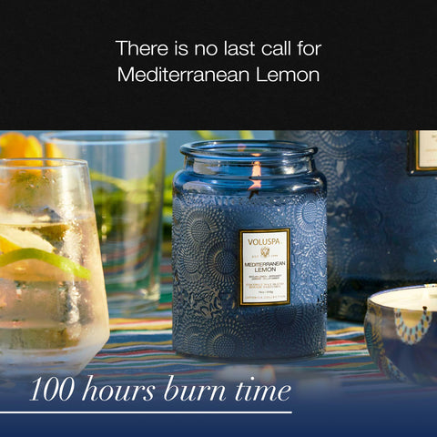 Voluspa Mediterranean Lemon candle gift-packaged for gifting occasions