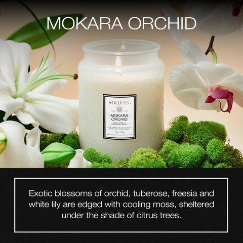 Voluspa coconut wax blend promotes a cleaner burn and richer fragrance.