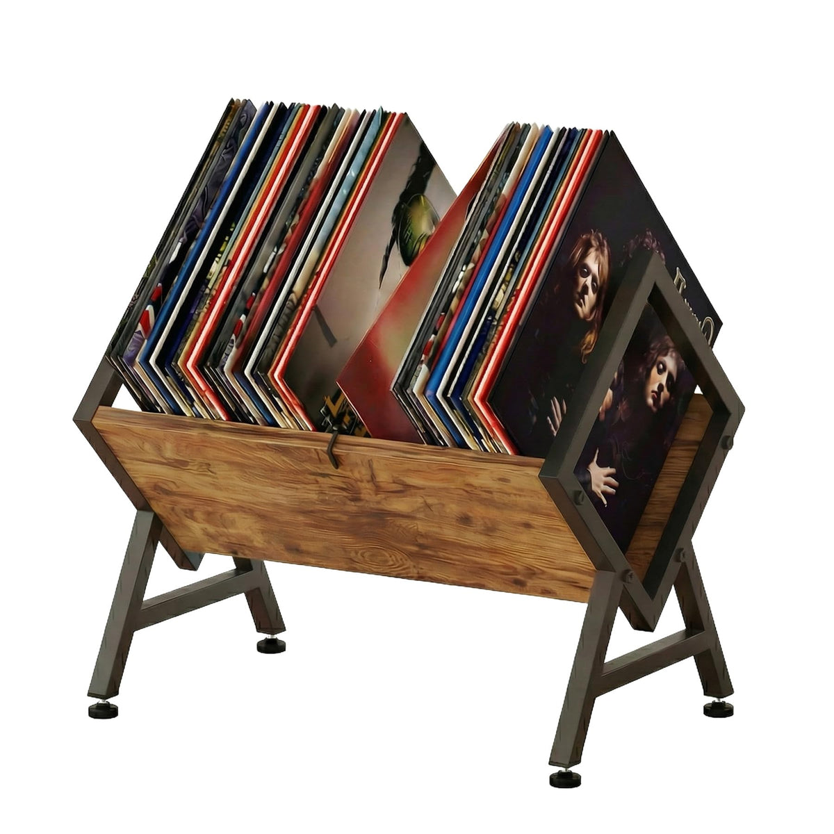 VonDream vinyl storage holder with large capacity keeps albums organized and accessible.