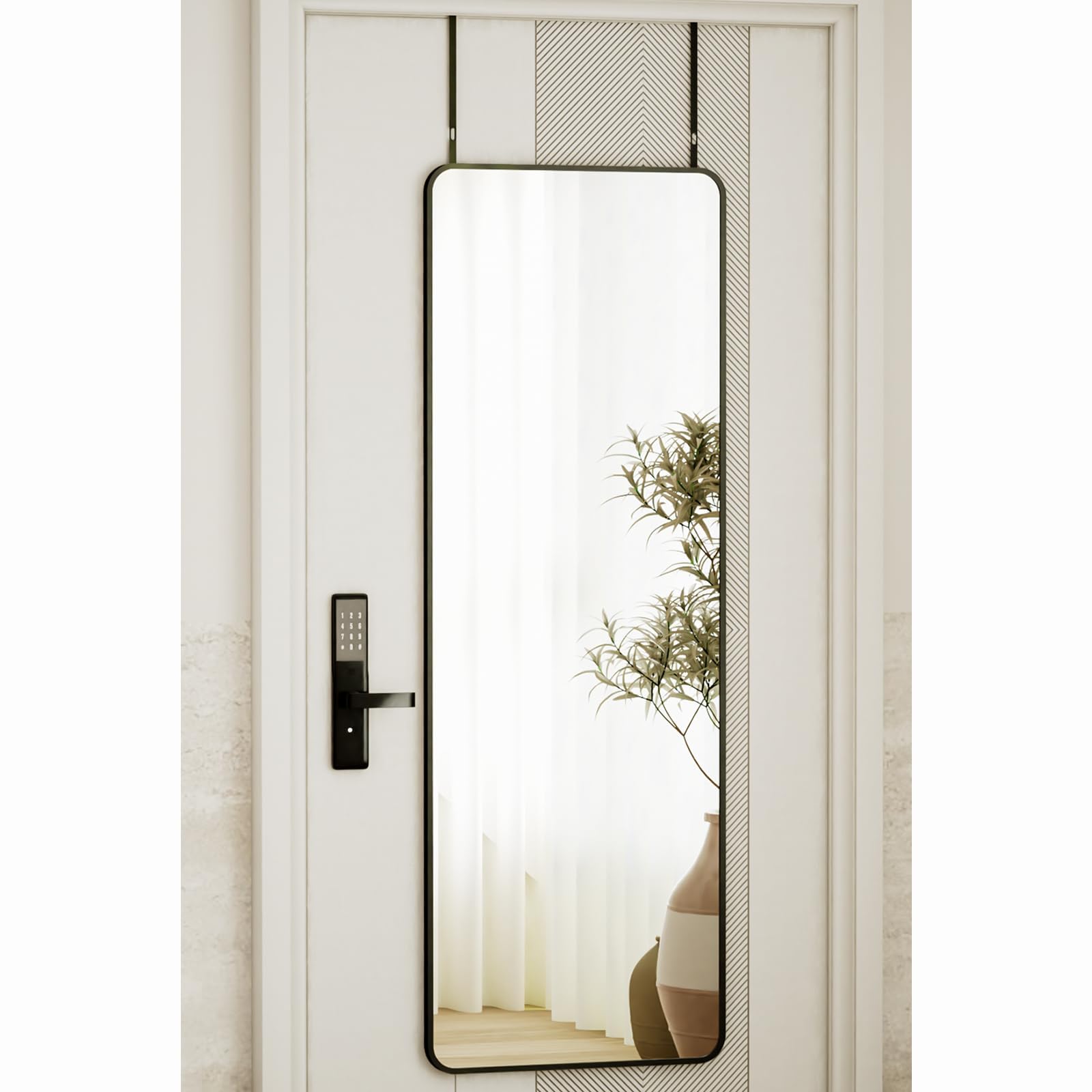 VooBang 14x48 full-length door mirror with aluminum frame for full-body checks.