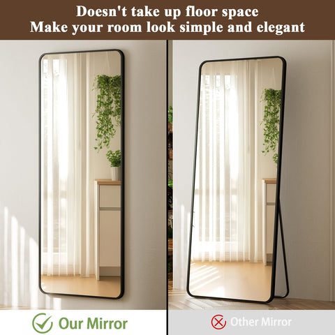 VooBang space-saving door mirror ideal for dorms and small rooms.
