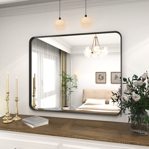 VooBang vertical hanging mirror with sturdy hooks for secure installation.