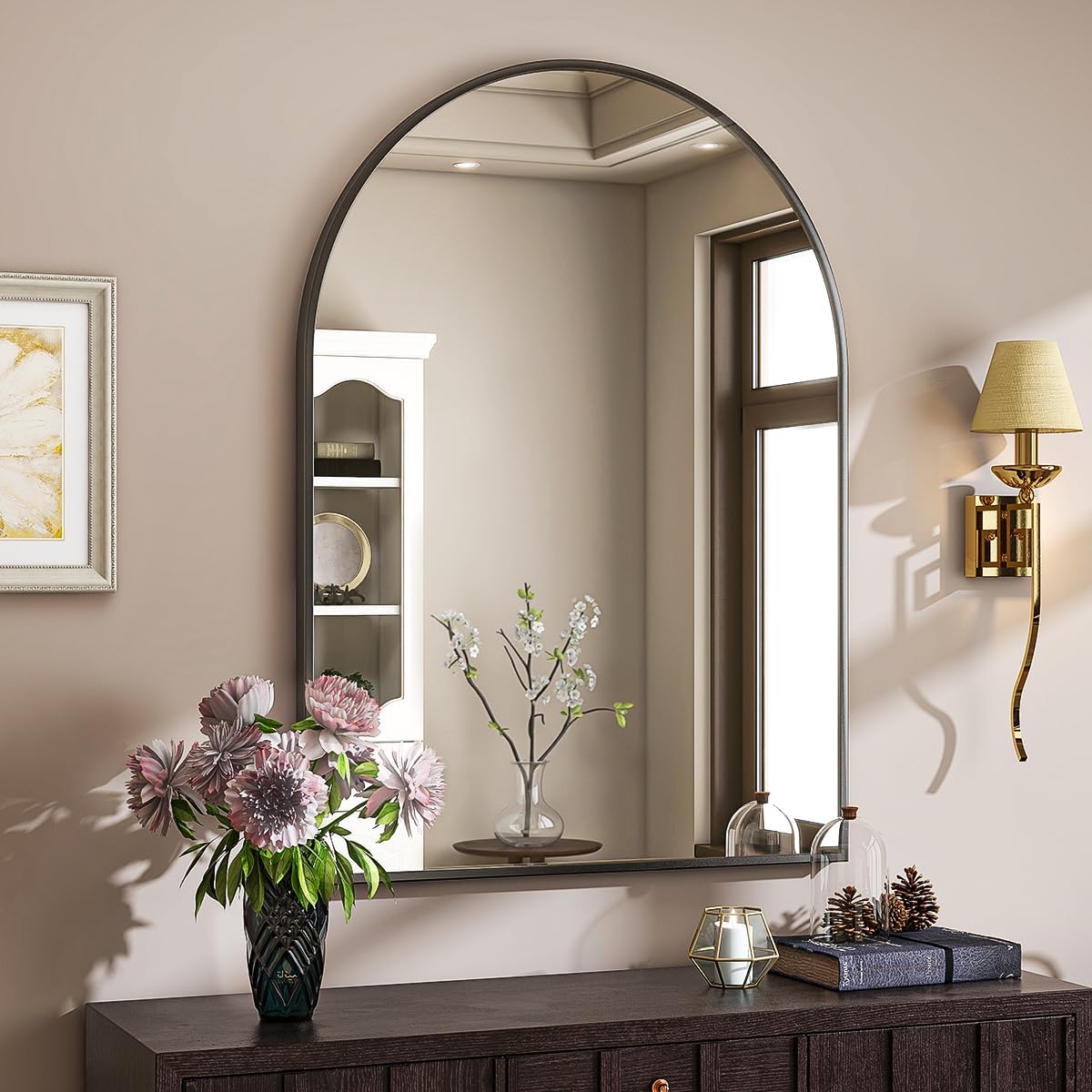 VooBang wall mounted vanity mirror with arch design suits modern bathrooms