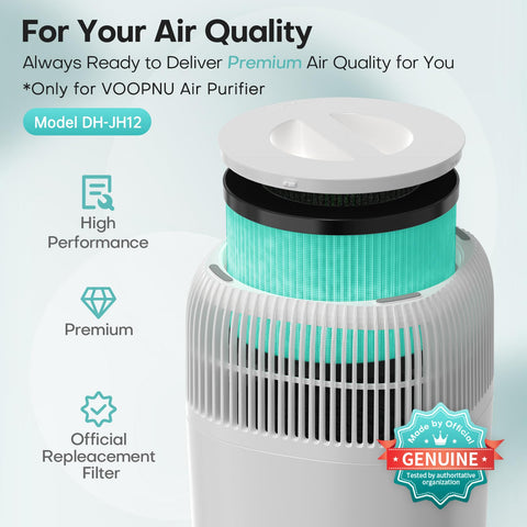 VOOPNU JH12 pre-filter captures large particles and fur