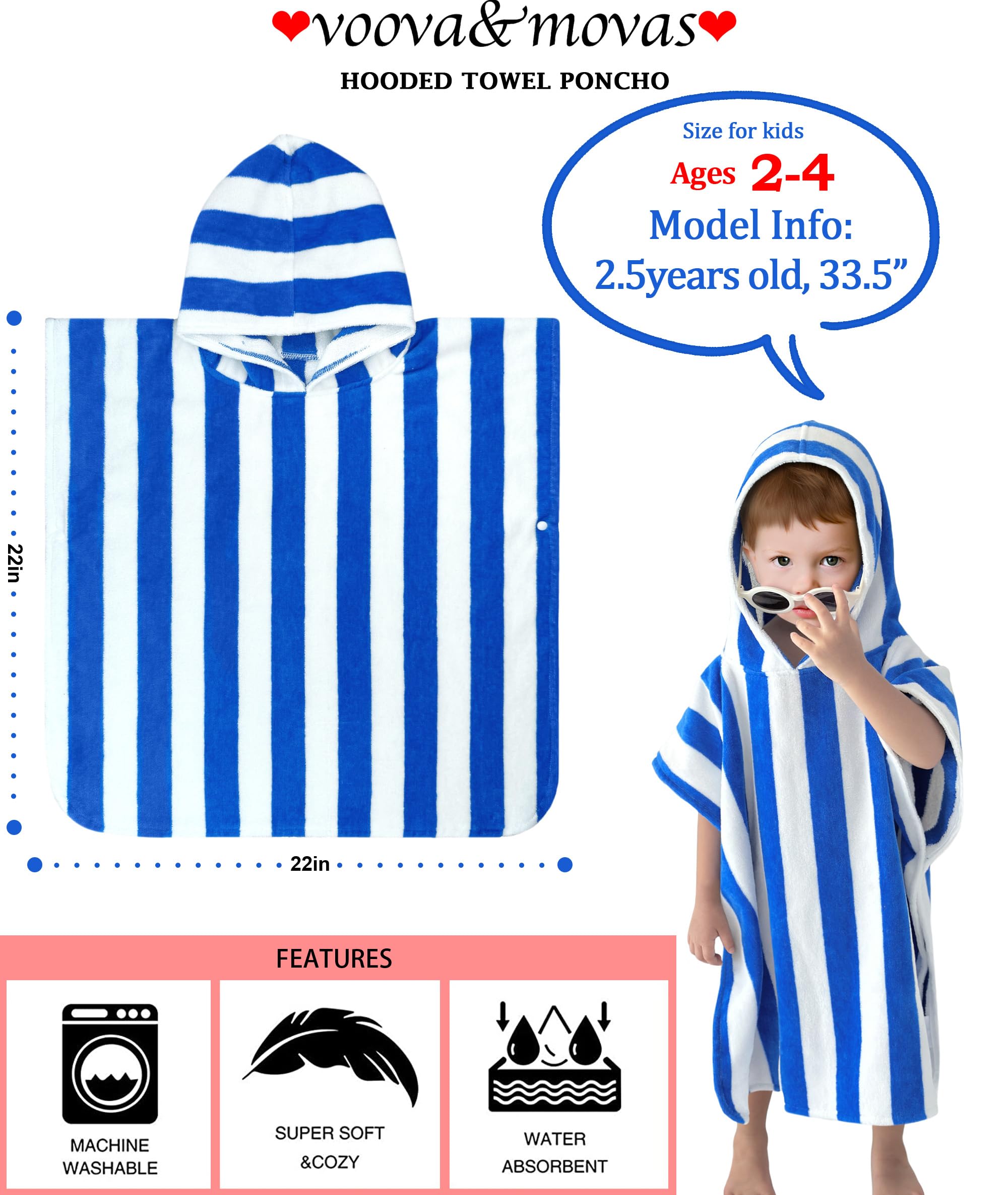 VOOVA & MOVAS hooded towel by the pool offers warmth after water play.