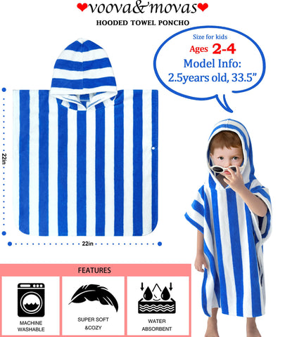VOOVA & MOVAS hooded towel by the pool offers warmth after water play.