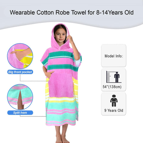 VOOVA & MOVAS hooded towel robe 100% cotton plush softness after baths