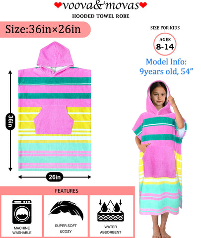 VOOVA & MOVAS hooded towel robe with side pocket for small items after swimming