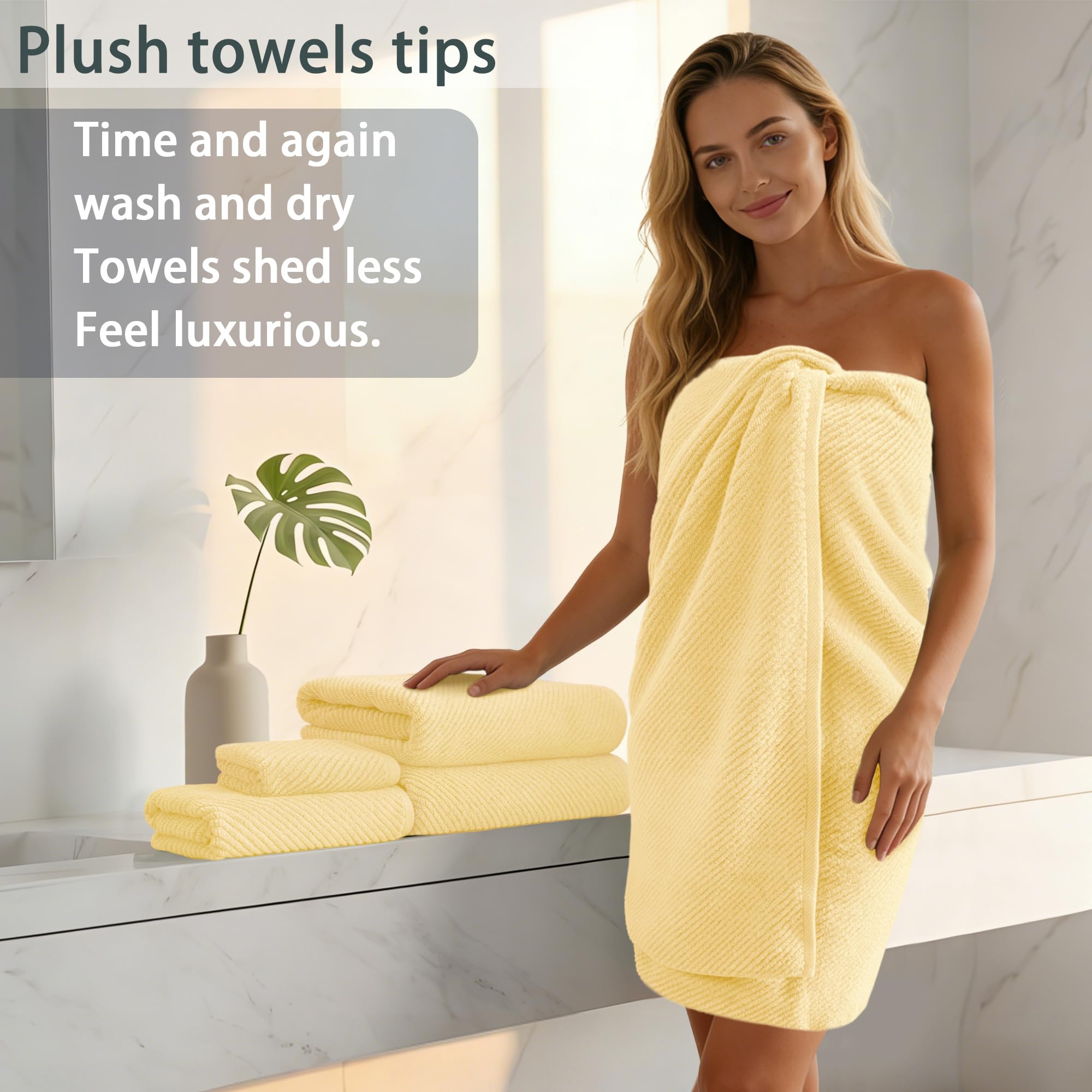 VOOVA and MOVAS quick-dry texture towel, plush and lightweight