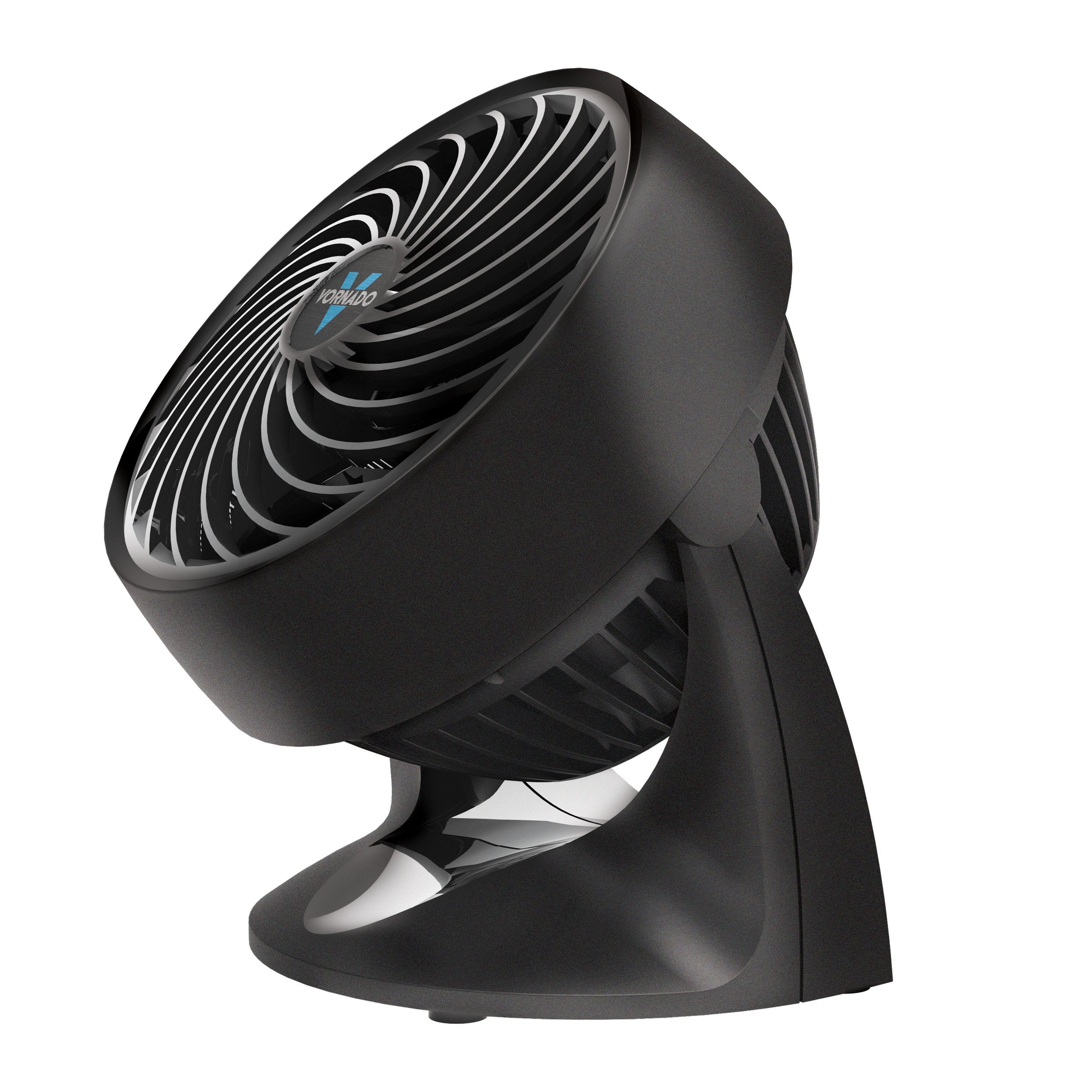Vornado 133 front view; compact desk-friendly air circulator