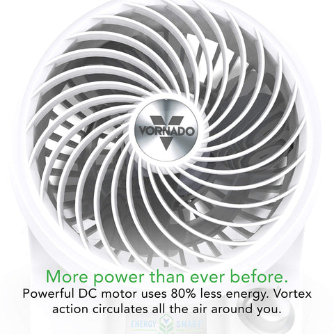 Vornado 133DC back view showing compact plug-in design