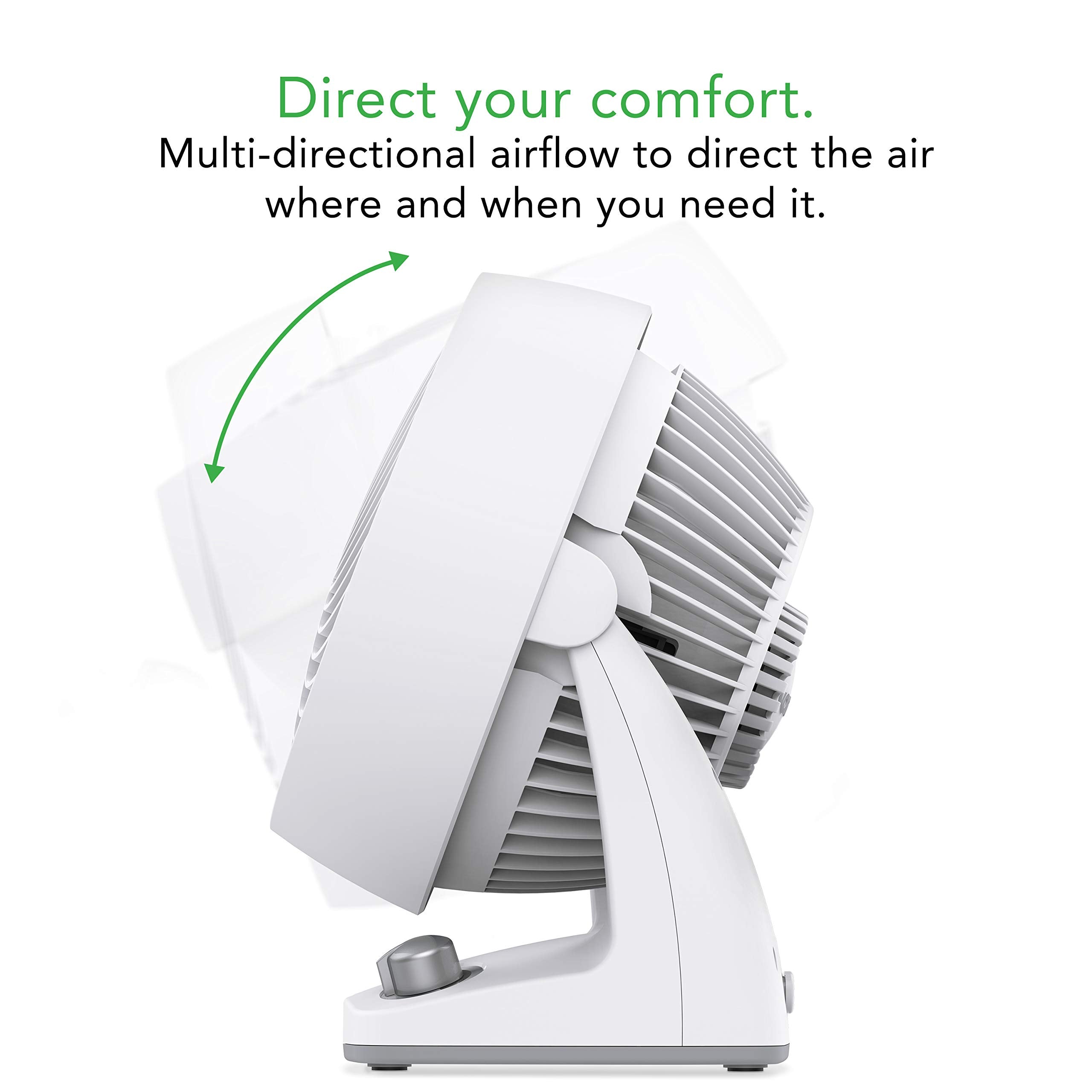 Vornado 133DC tilt-head in action for multi-directional airflow