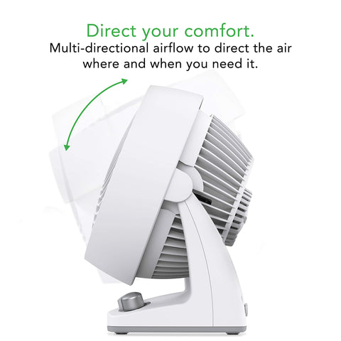 Vornado 133DC tilt-head in action for multi-directional airflow