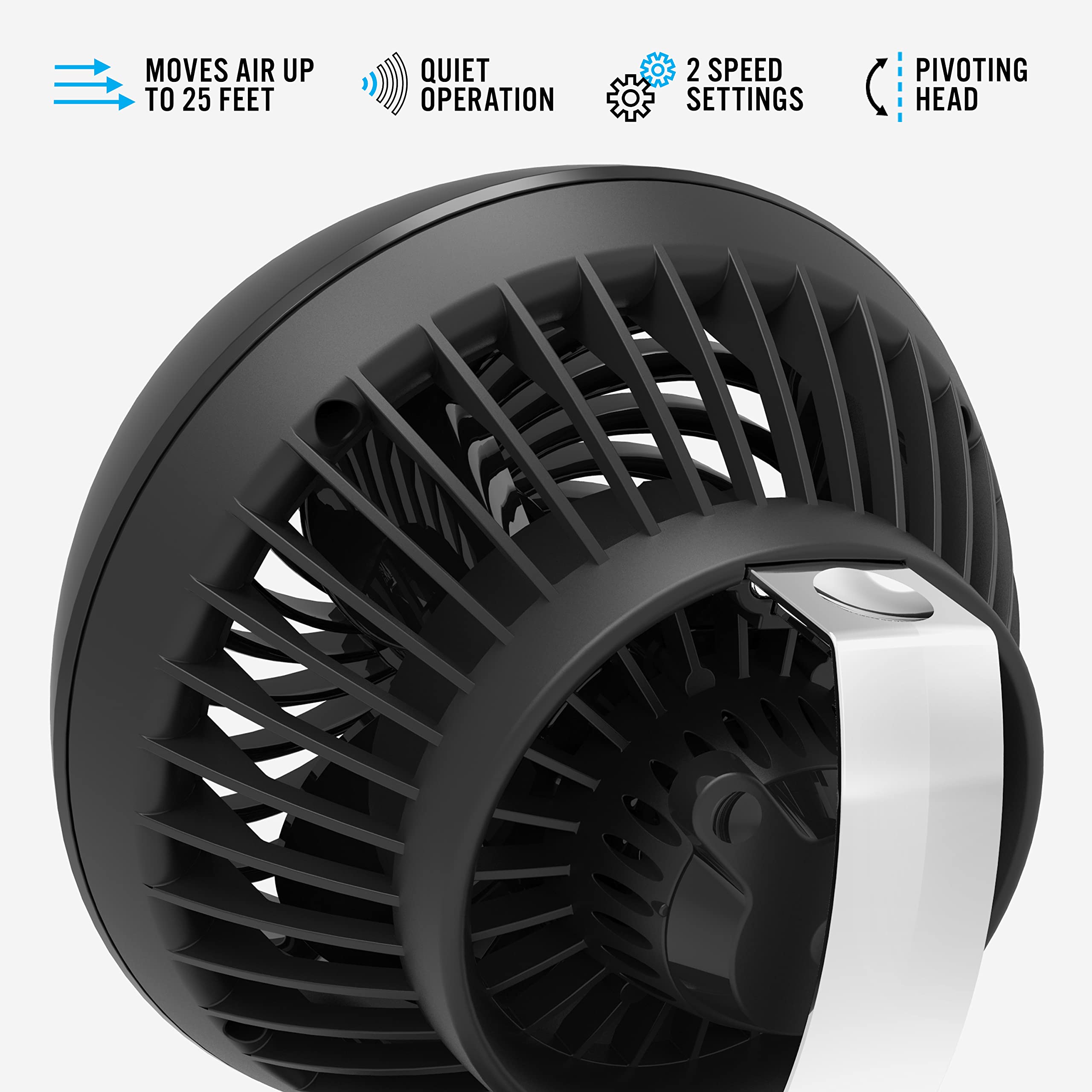 Vornado 160 pivot-head airflow directs precise cooling for any workspace.