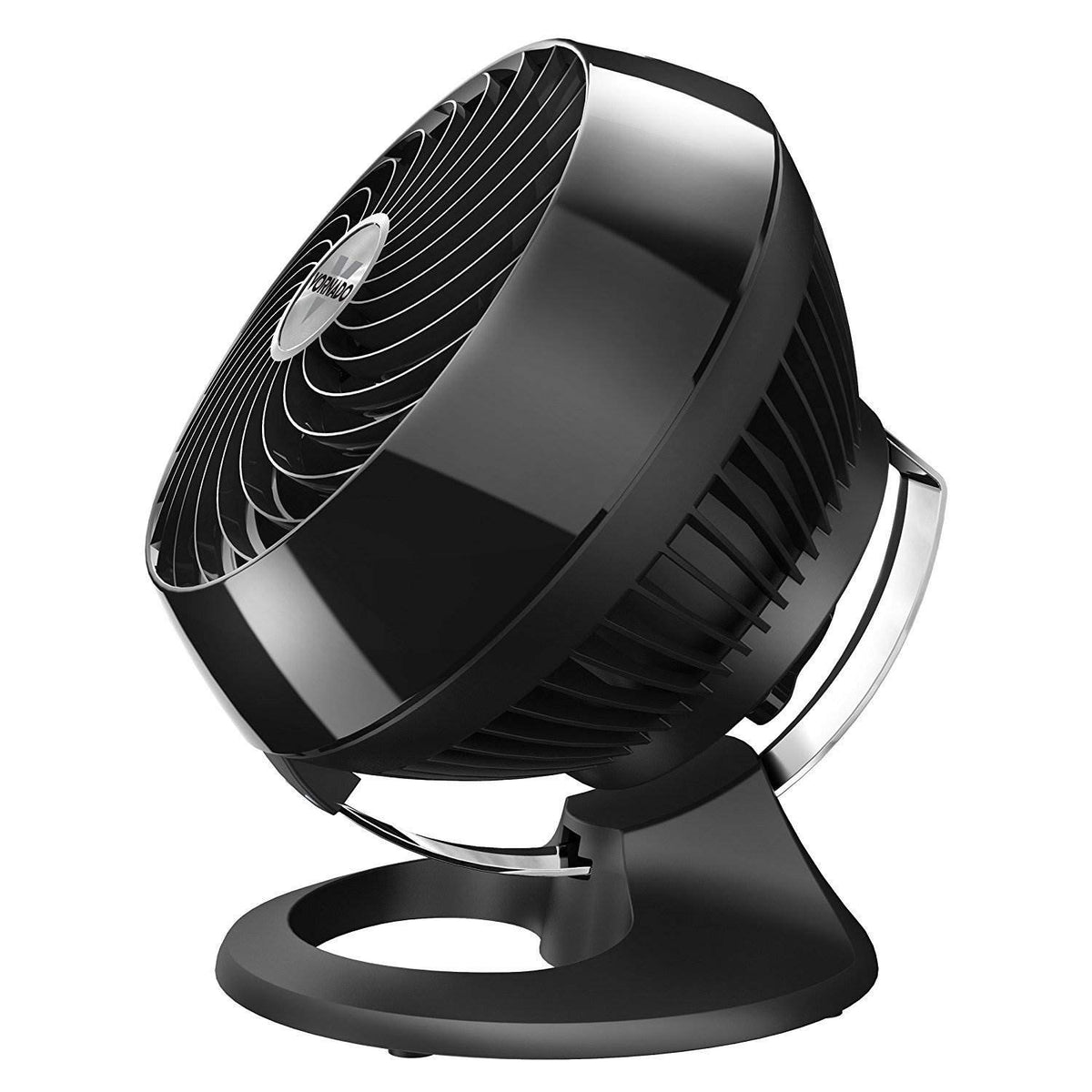 Vornado 460 desktop fan with tilt feature directs airflow for desk use.
