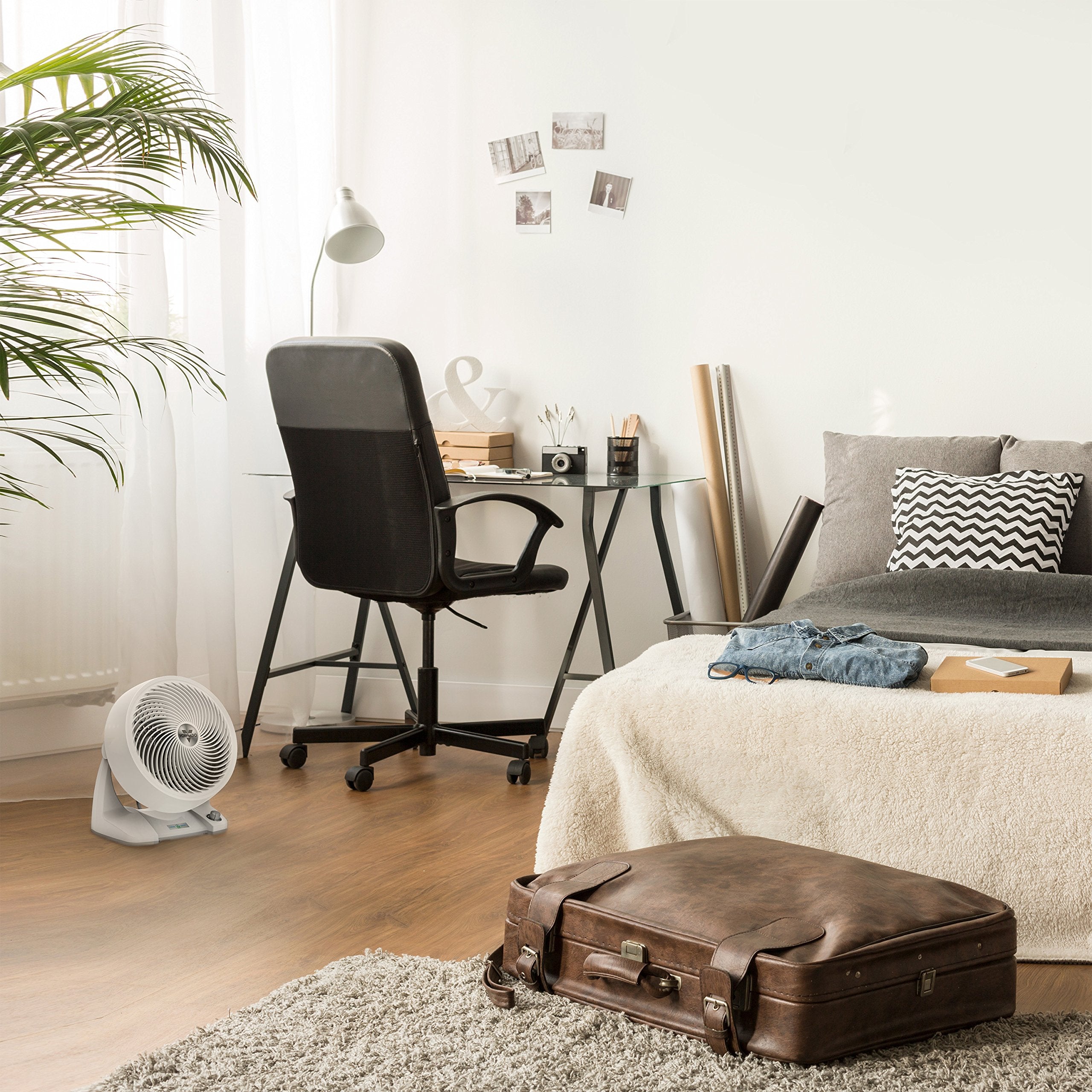 Vornado 633DC front dial shows variable speed for customizable comfort.