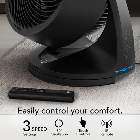 Vornado 753 OSC auto-mode adjusts airflow to room conditions softly.