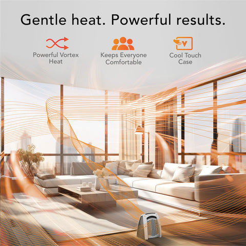 Vornado AVH10 digital display enables precise thermostat control for comfort.