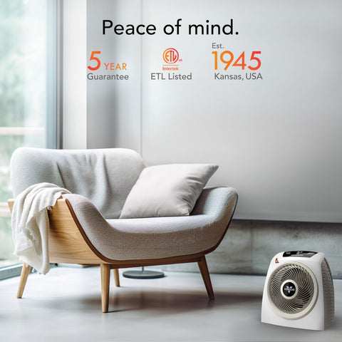 Vornado AVH10 US-voltage certified heater suitable for compliant homes.