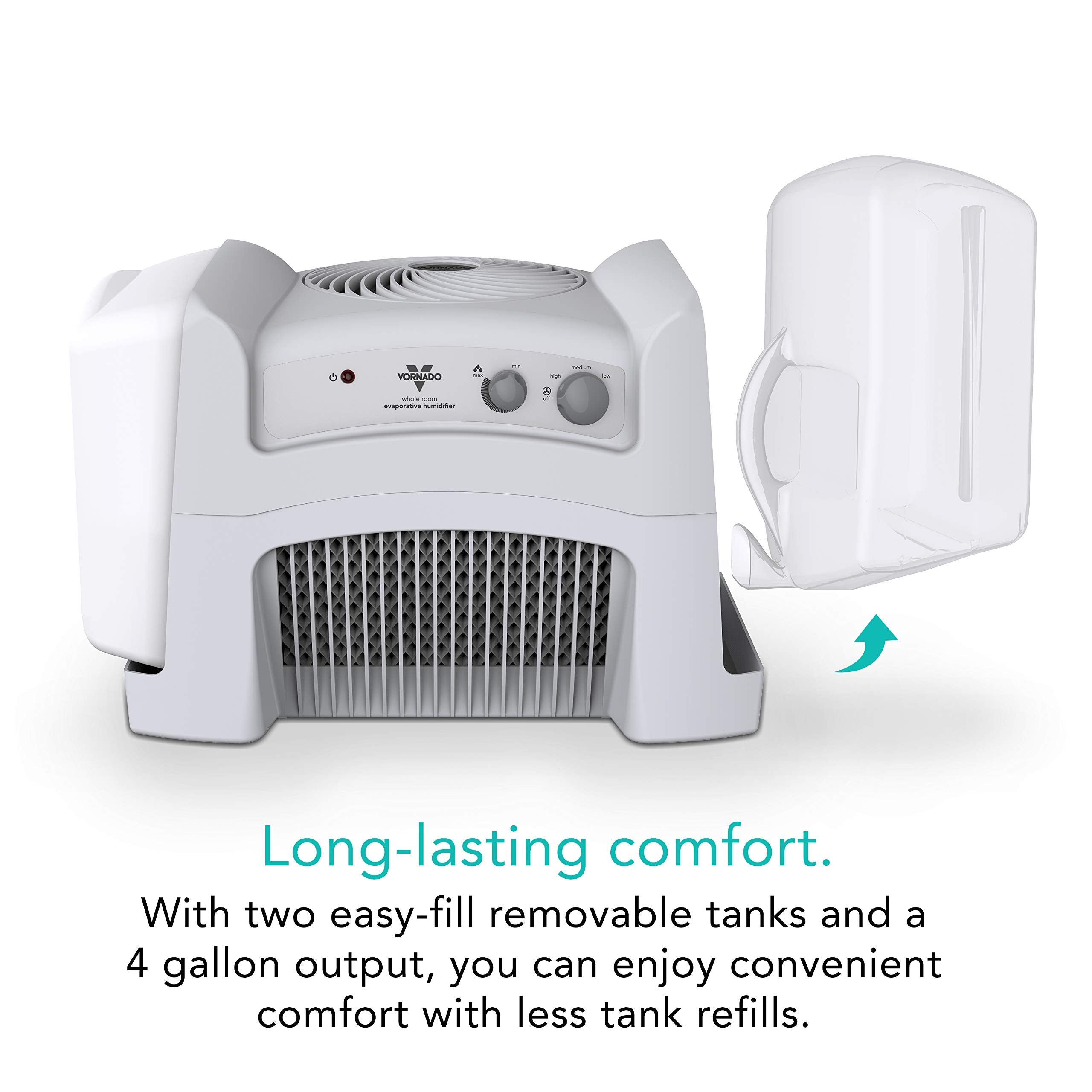 Vornado Evap40 three-speed settings for customizable airflow.